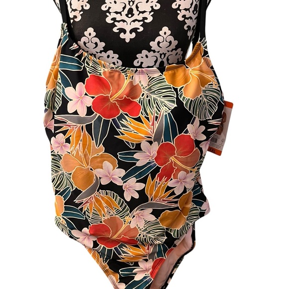 Hurley Black and Orange One Piece Swimwear - Picture 1 of 3